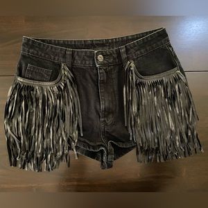 Carmar Carnelian Fringe Denim Shorts Size 29